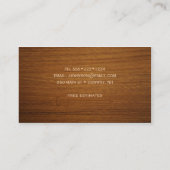 Holzschnitzerei Visitenkarte (Rückseite)