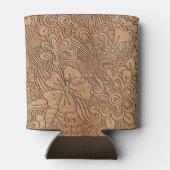 Holzschnitzereien Blumenmuster Personalisiert Dosenkühler (Rückseite)