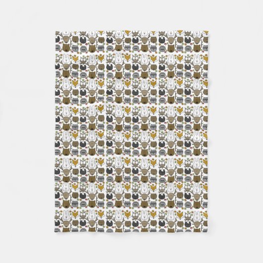 Holzschnitzereien - die besten Waldfreunde Fleecedecke (Vorderseite)