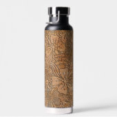 Holzschnitzereien florales Muster Name hinzufügen Trinkflasche (Rechts)