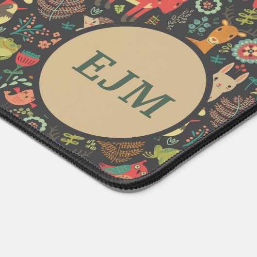 Holzschnitzereien Folk Art Monogram Schreibtischunterlage (Ecke)