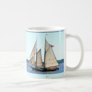 Holzschooner segeln Tasse