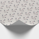 Holzschraubenanker mit neutralem Hintergrund Geschenkpapier (Ecke)