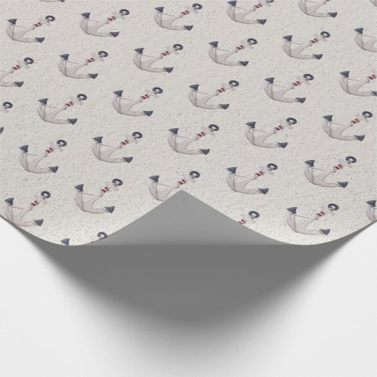 Holzschraubenanker mit neutralem Hintergrund Geschenkpapier (Ecke)