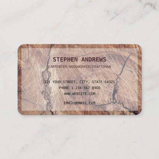 Holzschreiner Handyman Beruflich Visitenkarte (Vorderseite)