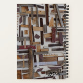 Holzschrott-Spiralheft Notizblock (Rückseite)