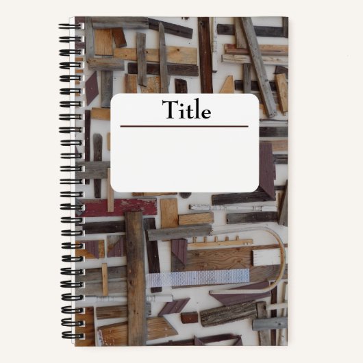 Holzschrott-Spiralheft Notizblock (Vorderseite)