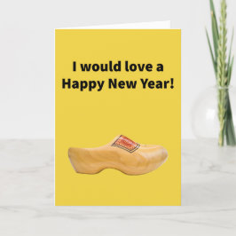 Holzschuh - Happy New Year Karte
