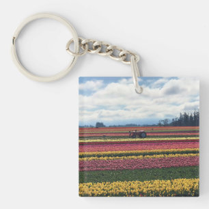 Holzschuh-Tulpenfarm, Woodburn, Oregon Schlüsselanhänger