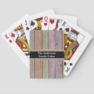 Holzschuppen Familienmast Pastel individuell anpas Spielkarten