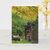 Holzschuppen Karte (Gelbe Blume)