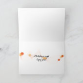 Holzschwung mit Sonnenuntergang über Seeszene Karte (Innenseite)