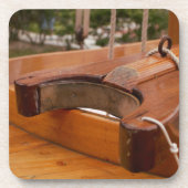 Holzsegler Boom w Yoke Getränkeuntersetzer (Vorderseite)