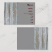 Holzseitenkarte Visitenkarte (Vorne/Hinten)