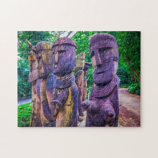 Holzskulpturen Singapur. Puzzle (Horizontal)