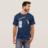 Holzspaltung durch Koppel-Block-Retro-Brennholz T-Shirt (Vorne ganz)