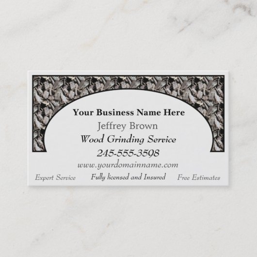 Holzspan-Visitenkarten Visitenkarte (Vorderseite)