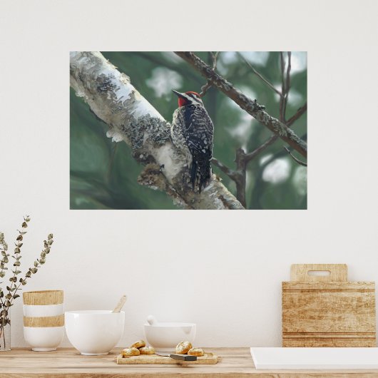 Holzspecht Poster (Küche)