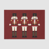 Holzspielzeug-Soldaten ernähren Weihnachten Seidenpapier (Vorderseite)