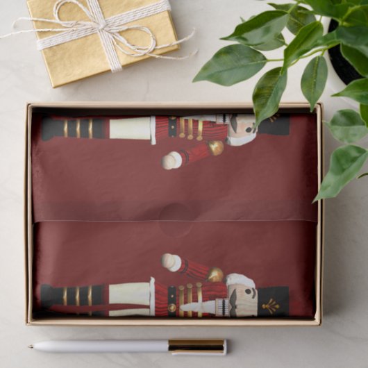 Holzspielzeug-Soldaten ernähren Weihnachten Seidenpapier (Geschenk)