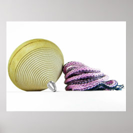 Holzspinnhalter Poster