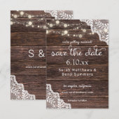 Holzspitze & Lichterketten Save The Date V2 (Vorne/Hinten)