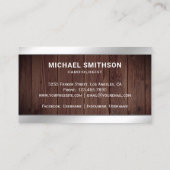 Holzstahl-Symbol Medizinisch Beruflich Visitenkarte (Rückseite)