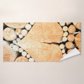 Holzstämme aus Hörnchenholz Badehandtuch (Badehandtuch)