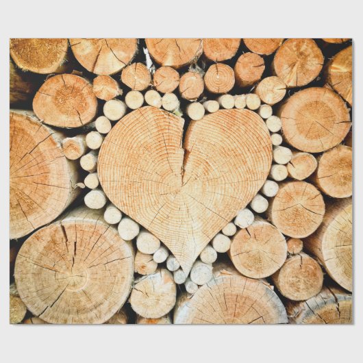 Holzstämme aus Hörnchenholz Geschenkpapier (Flach)