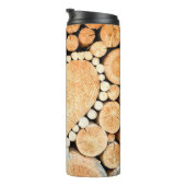 Holzstämme aus Hörnchenholz Thermosbecher (Nach rechts gedreht)