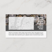 Holzstapel, Holz/Holzgarten Visitenkarte (Rückseite)