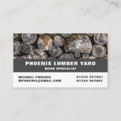 Holzstapel, Holz/Holzgarten Visitenkarte (Vorderseite)