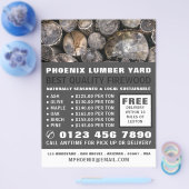 Holzstapel, Holz/Holzgartenwerbung Flyer (Einzeln)