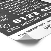 Holzstapel, Holz/Holzgartenwerbung Poster (Ecke)