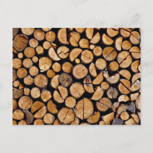Holzstapel Postkarte