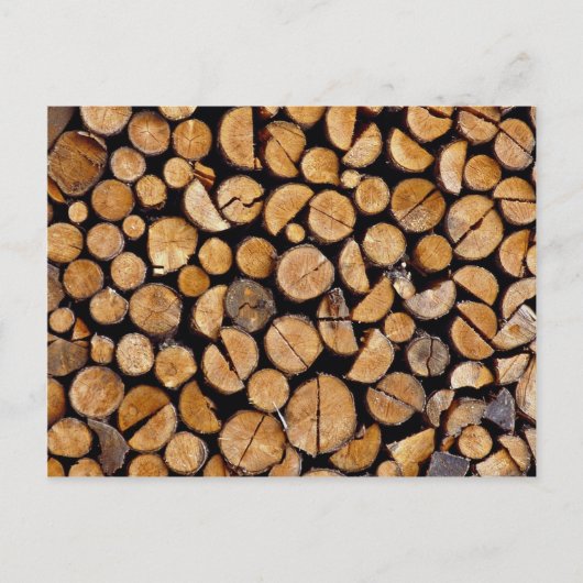 Holzstapel Postkarte (Vorderseite)