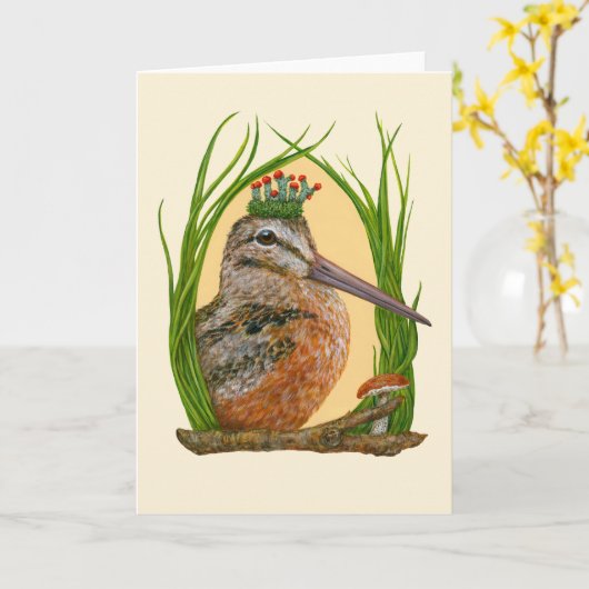 Holzstapelkarte Karte (Gelbe Blume)