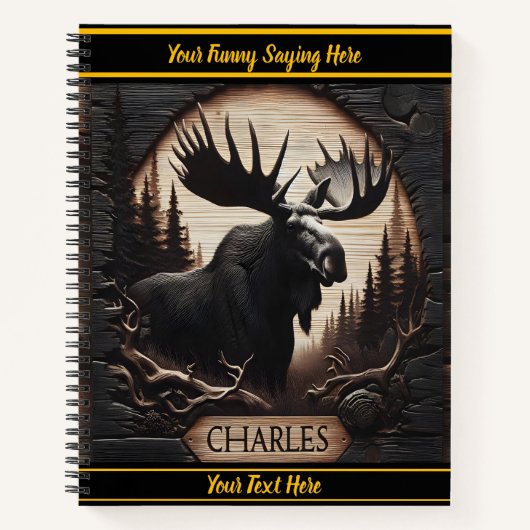 Holzstaubschnitzerei Notizblock (Vorderseite)