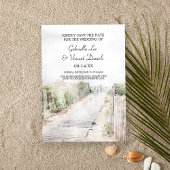 Holzsteg bis Strandhochzeit Save the Date Einladung