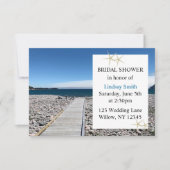 Holzsteg Bridal-Dusche Einladung (Vorderseite)