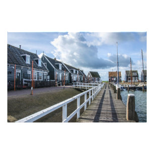 Holzsteg in Marken, Niederlande Fotodruck