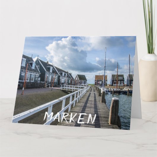 Holzsteg in Marken, Niederlande Karte (Vorderseite)