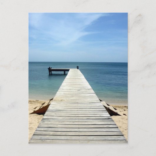 Holzsteg Roatán Postkarte (Vorderseite)