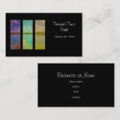 Holzsteg über einer ruhigen Seenlandschaft Visitenkarte (Vorne/Hinten)