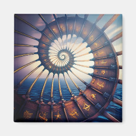 Holzsterntor auf dem Wasser Magnet