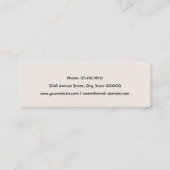 Holzstil Mini Visitenkarte (Rückseite)