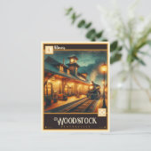 Holzstock, Illinois | VINTAG Postkarte (Stehend Vorderseite)