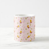 Holzstock-Pink-Kirschblossom-Muster Kaffeetasse (Mittel)