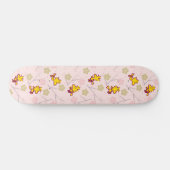 Holzstock-Pink-Kirschblossom-Muster Skateboard (Horizontal)