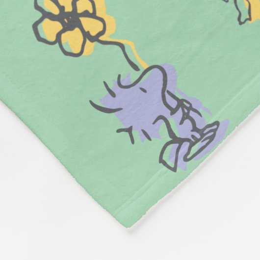 Holzstock Zucker Pop Kunstmuster Fleecedecke (Ecke)